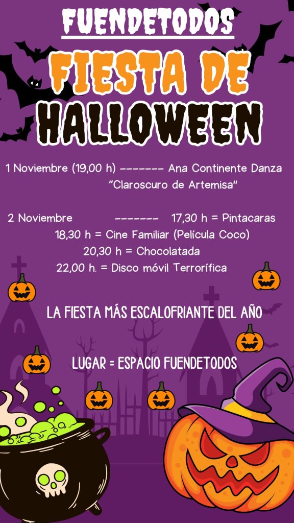 Cartel de Fiestas de Halloween 2024 en Fuendetodos